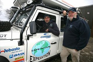 Yorkshire farmer to cross Bering Straits  in a Land Rover on Cooper tyres